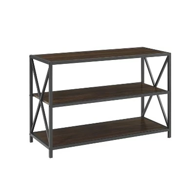 Cheap π₯° 25.62" X Frame Metal and Wood Media Bookshelf - Saracina Home Barnwood βοΈ 15 Cheap π₯° 25.62" X Frame Metal and Wood Media Bookshelf - Saracina Home Barnwood βοΈ - Image 13
