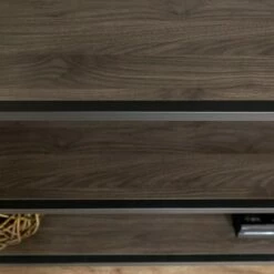 Best Sale 🌟 Modern Farmhouse X Frame Metal and Wood Media Bookshelf - Saracina Home Barnwood 🔥 -Bookshelves And Bookcases store unnamed file 734