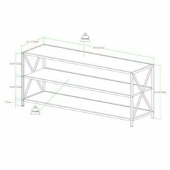 Best Sale 🌟 Modern Farmhouse X Frame Metal and Wood Media Bookshelf - Saracina Home Barnwood 🔥 -Bookshelves And Bookcases store unnamed file 735