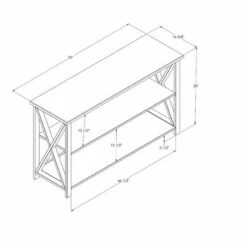 Deals 😀 Solid Wood Farmhouse Storage Console - Saracina Home Rustic Oak/black 😉 -Bookshelves And Bookcases store unnamed file 763