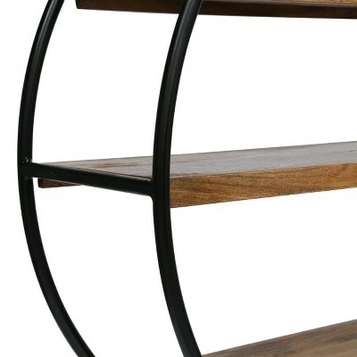Promo ๐ฅ 37.5" Dundas Handcrafted Industrial Circular Mango Wood Shelf Natural/Black - Christopher Knight Home ๐ 7 Promo ๐ฅ 37.5" Dundas Handcrafted Industrial Circular Mango Wood Shelf Natural/Black - Christopher Knight Home ๐ - Image 5