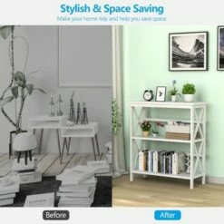 Outlet 👏 Costway 3-Tier Bookshelf Wooden Open Storage Bookcase for Home Office WhiteBlackCoffeeNatural 😍 19 Outlet 👏 Costway 3-Tier Bookshelf Wooden Open Storage Bookcase for Home Office WhiteBlackCoffeeNatural 😍 -Bookshelves And Bookcases store unnamed file 784