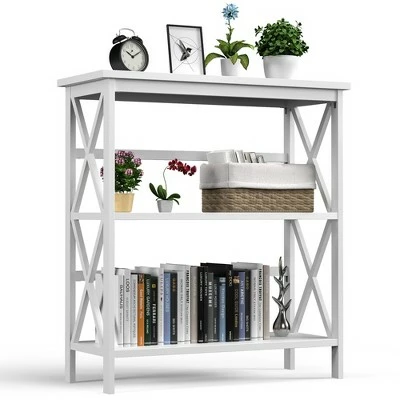 Outlet 👏 Costway 3-Tier Bookshelf Wooden Open Storage Bookcase for Home Office WhiteBlackCoffeeNatural 😍 10 Outlet 👏 Costway 3-Tier Bookshelf Wooden Open Storage Bookcase for Home Office WhiteBlackCoffeeNatural 😍 - Image 8