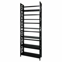 Best deal ⌛ 3 Shelf X Design Folding Bookcase - Flora Home Black 🔥 -Bookshelves And Bookcases store unnamed file 812