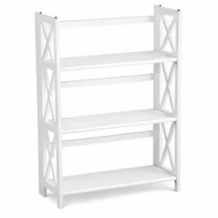 Best deal ⌛ 3 Shelf X Design Folding Bookcase - Flora Home Black 🔥 -Bookshelves And Bookcases store unnamed file 817
