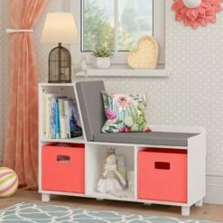 Cheapest 👍 RiverRidge Home Book Nook Kids' Storage Bench with Cubbies - RiverRidge 🎉 -Bookshelves And Bookcases store unnamed file 836