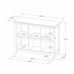 Best Sale ⌛ 37.2" Carson 6 Bin Organizer Bookcase - Threshold™ White ✔️ -Bookshelves And Bookcases store unnamed file 860