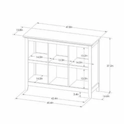 Best Sale ⌛ 37.2" Carson 6 Bin Organizer Bookcase - Threshold™ White ✔️ -Bookshelves And Bookcases store unnamed file 861