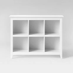 Best Sale ⌛ 37.2" Carson 6 Bin Organizer Bookcase - Threshold™ White ✔️ -Bookshelves And Bookcases store unnamed file 863
