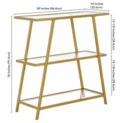 Best Pirce 🌟 Henn& Hart 36 in. Brass Metal Bookcase - Henn&Hart 😀 -Bookshelves And Bookcases store unnamed file 887