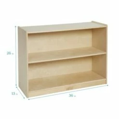 Cheapest 🎁 ECR4Kids Birch 2 Shelf Storage Cabinet with Back, Wood Book Shelf Organizer 🔔