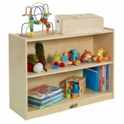 Cheapest 🎁 ECR4Kids Birch 2 Shelf Storage Cabinet with Back, Wood Book Shelf Organizer 🔔 -Bookshelves And Bookcases store unnamed file 892