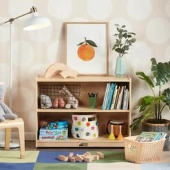 Cheapest 🎁 ECR4Kids Birch 2 Shelf Storage Cabinet with Back, Wood Book Shelf Organizer 🔔 -Bookshelves And Bookcases store unnamed file 895