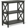 Brand new 👍 26.4" Thompson 2 Tier Shelf Dark Gray - ClickDecor 👍 -Bookshelves And Bookcases store unnamed file 920