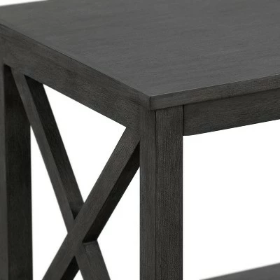 Brand new π 26.4" Thompson 2 Tier Shelf Dark Gray - ClickDecor π 7 Brand new π 26.4" Thompson 2 Tier Shelf Dark Gray - ClickDecor π - Image 5