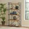 Flash Sale ⭐ Yorktown 66.75" 5-Shelf Industrial Bookcase Brown - Christopher Knight Home 🎉