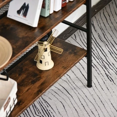 Budget 🤩 HomCom 3-Tier Industrial Style Storage Metal Wooden Shelf ⭐ 9 Budget 🤩 HomCom 3-Tier Industrial Style Storage Metal Wooden Shelf ⭐ - Image 7