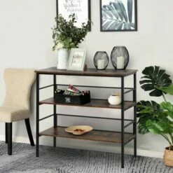 Budget 🤩 HomCom 3-Tier Industrial Style Storage Metal Wooden Shelf ⭐ 18 Budget 🤩 HomCom 3-Tier Industrial Style Storage Metal Wooden Shelf ⭐ -Bookshelves And Bookcases store unnamed file 961
